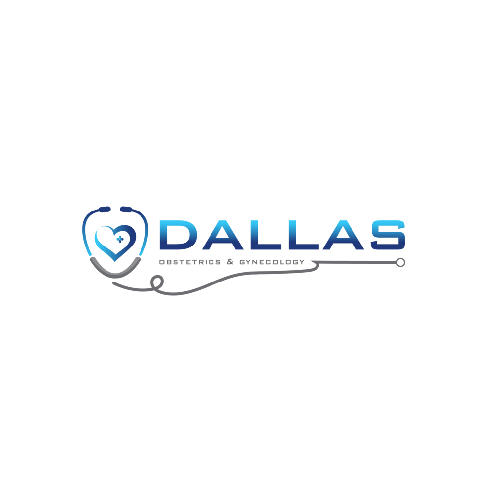 Stethoscope heart logo for obstetrics clinic